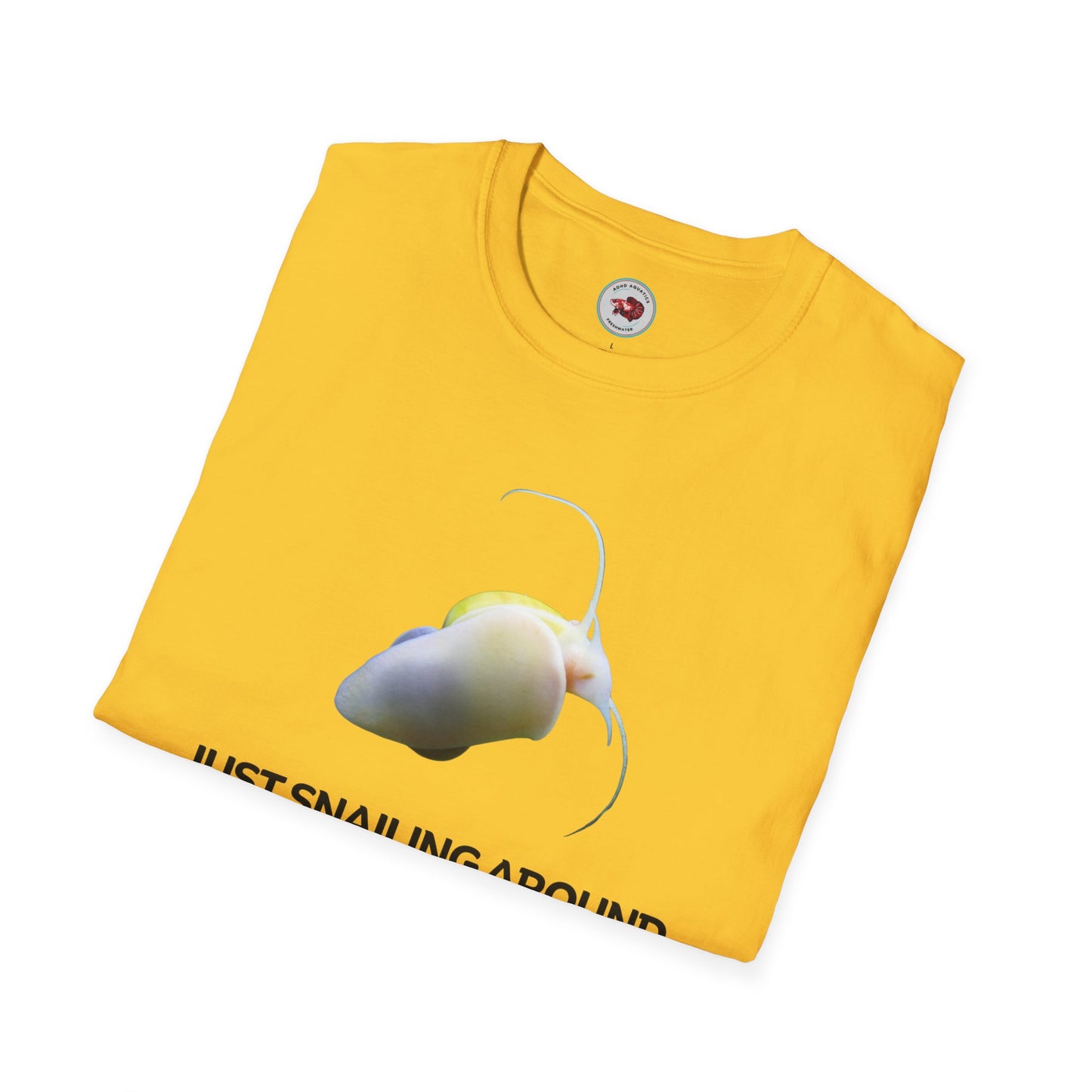 Just Snailing Around Unisex Softstyle T-Shirt by ADHD Aquatics