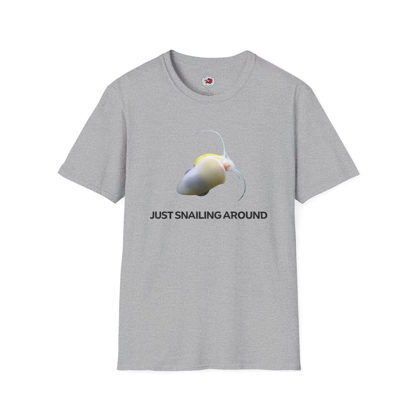 Just Snailing Around Unisex Softstyle T-Shirt by ADHD Aquatics