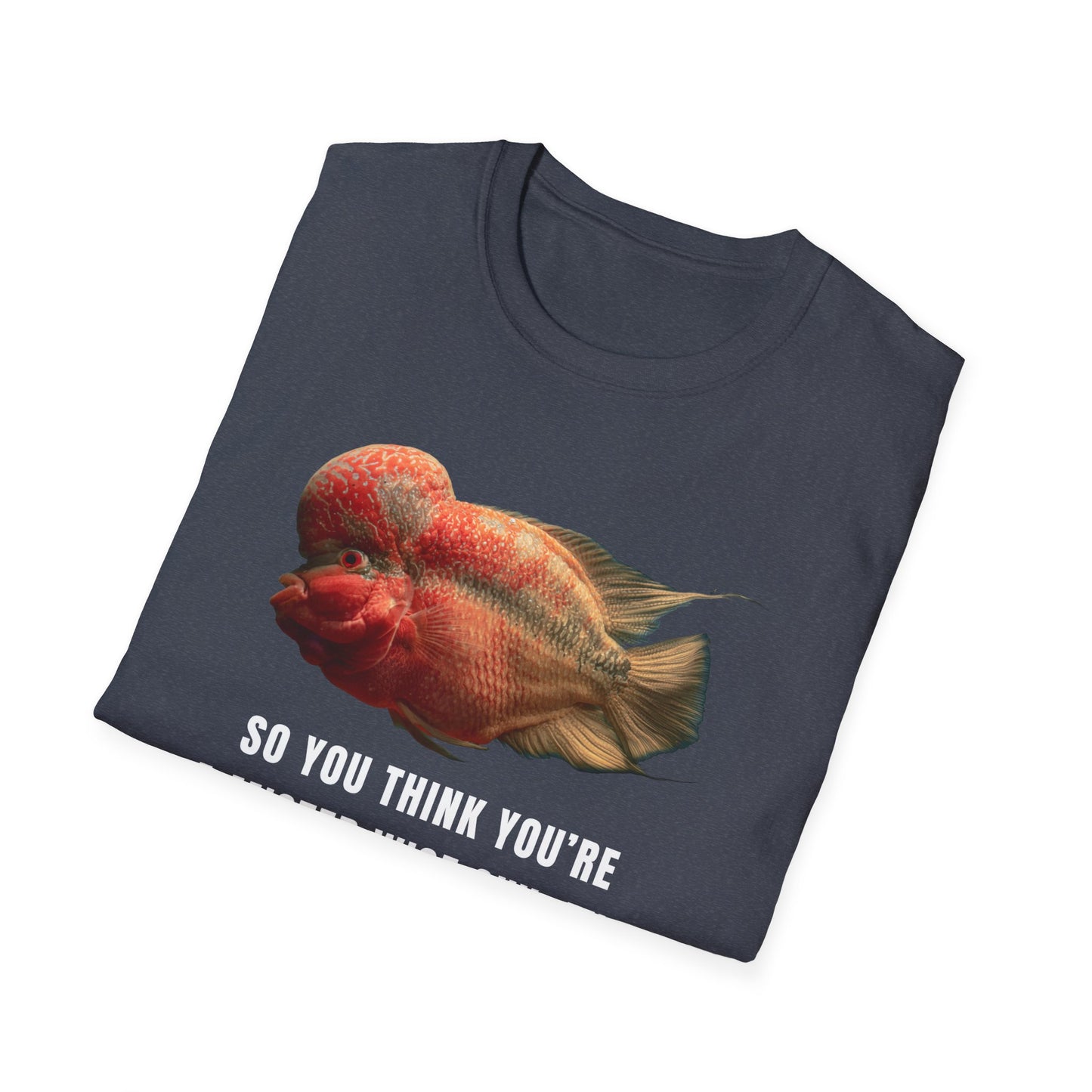 Flowerhorn Wise Guy Unisex Softstyle T-Shirt by ADHD Aquatics