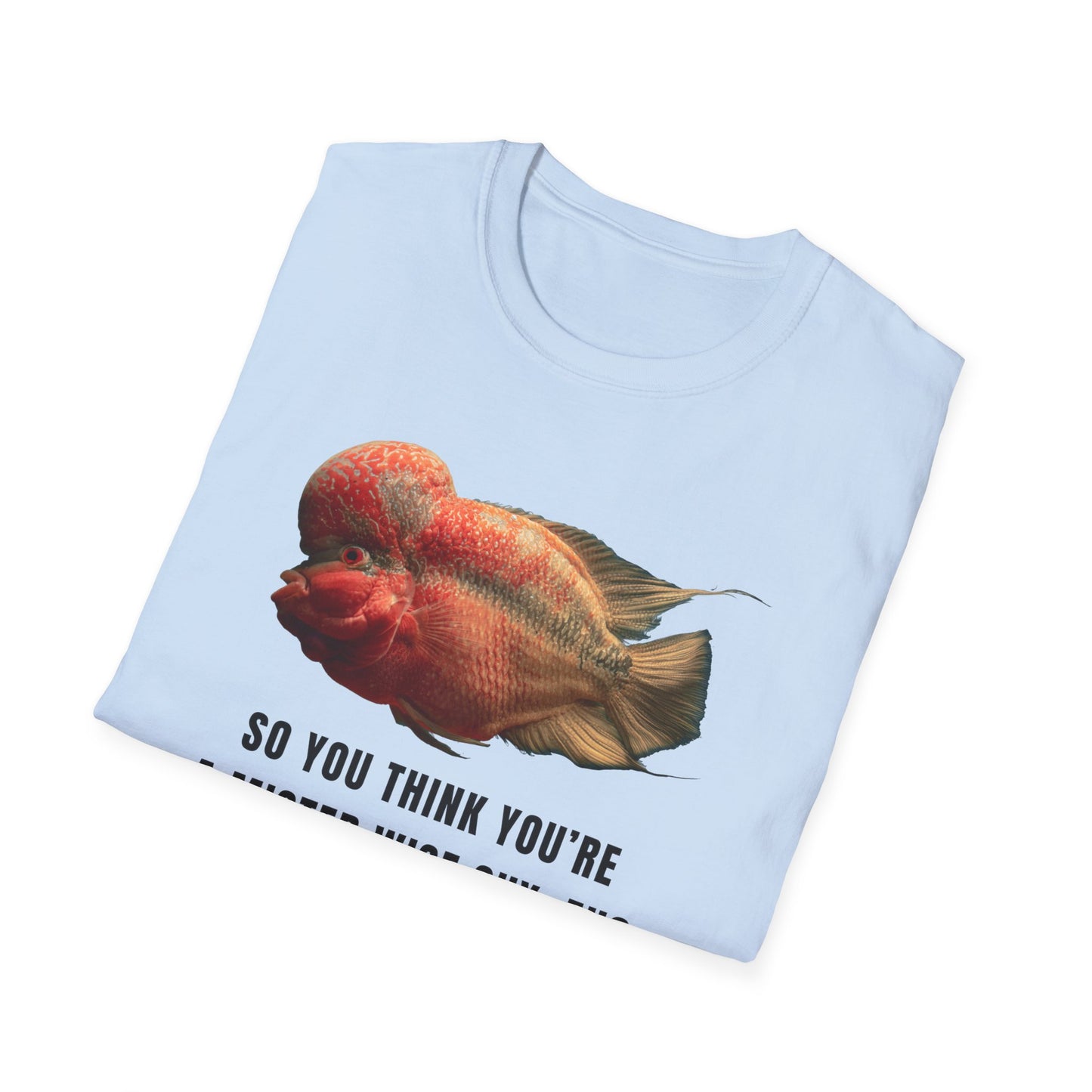 Flowerhorn Wise Guy Unisex Softstyle T-Shirt by ADHD Aquatics